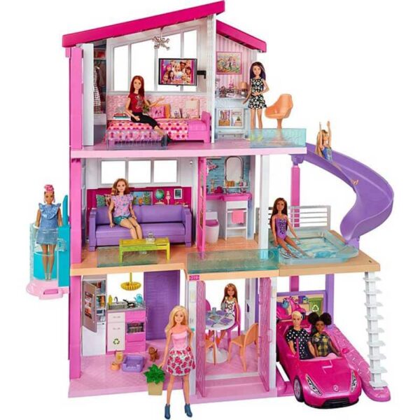 Barbie DreamHouse Drömhus Dockskåp med Rutschkana FHY73