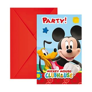 Disney Musse Pigg 6-pack inbjudningskort