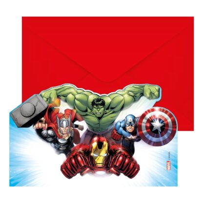 Inbjudningskort Avengers Infinity Stones - 6-pack
