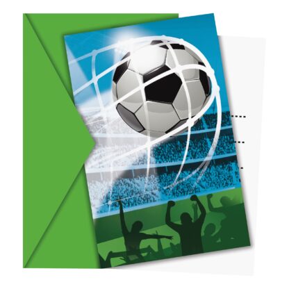 Inbjudningskort Fotboll - 6-pack