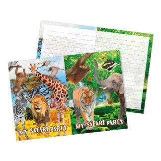 Inbjudningskort Safari Party - 8-pack