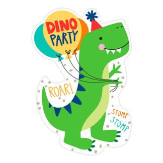 Inbjudningskort Dino Party - 8-pack