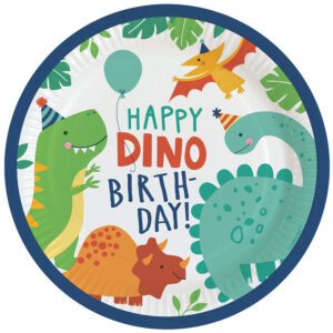 Papperstallrikar Happy Dino Birthday