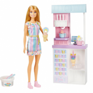 Barbie du kan bli vad som helst docka isglass affär lekset