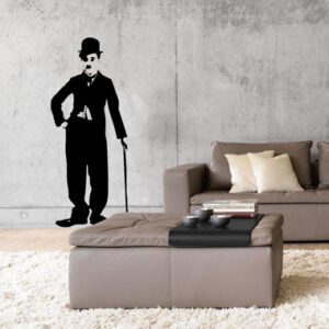 Charlie Chaplin wallsticker av Rikke Axelsen, 34x82 cm