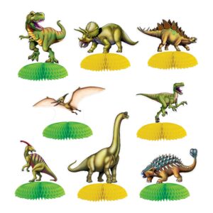 Dinosaurier Mini Bordsdekorationer - 8-pack