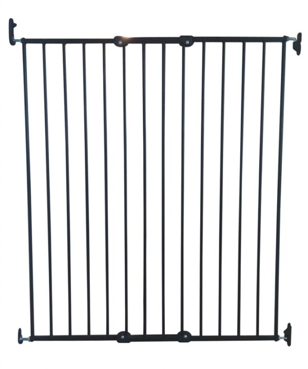 Hundgrind PET Gate Streamline metall BabyDan, 62,5-106,8 cm, svart