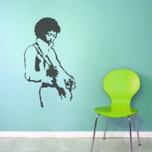 Jimi Hendrix wallsticker av Jesper Haun, 42x70 cm