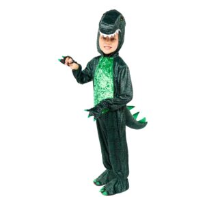 Grön Dinosaurie Barn Maskeraddräkt - X-Small