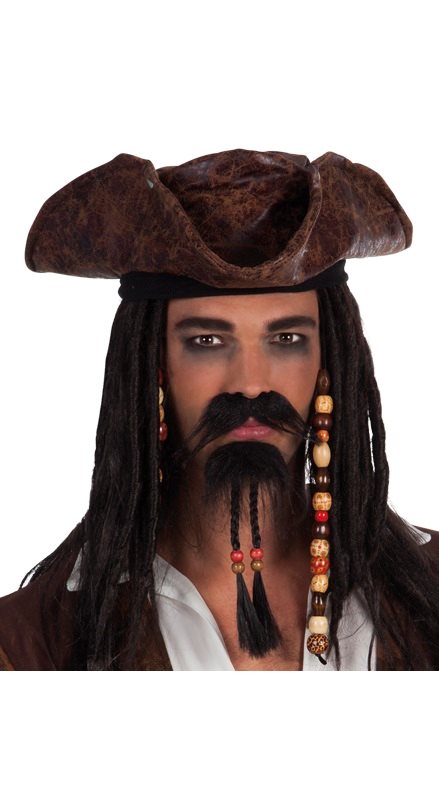 Jack Sparrow Mustasch & Skägg