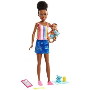Barbie Barnvakt Skipper Babysitter med Bebis GRP12