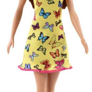 Barbie Entry Docka gul klänning med fjärilar HBV08