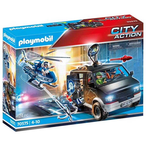 Playmobil® City Action - Helicopter Pursuit with Runaway Van