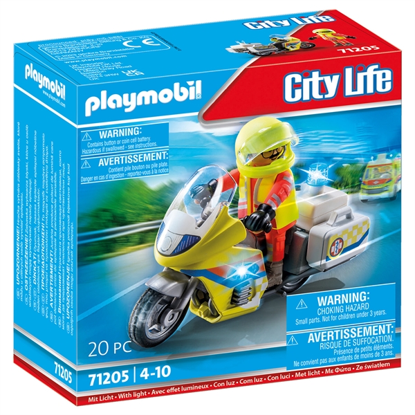 Playmobil® City Life - Emergency Doctor Motorbike with Flashing Light