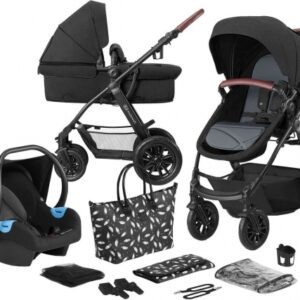 Kinderkraft barnvagnspaket XMOOV 3in1 Svart