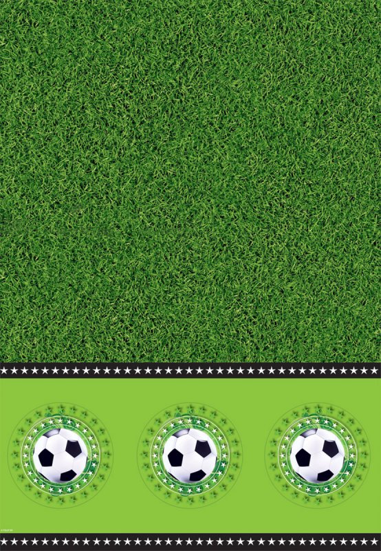 Duk fotboll gräs & bollar 130x180 cm