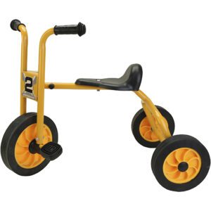 Trehjulig cykel, stl. 80x55x63 , gul, 1 st.