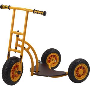 Trehjulig sparkcykel, stl. 70x65x53 cm, gul, 1 st.