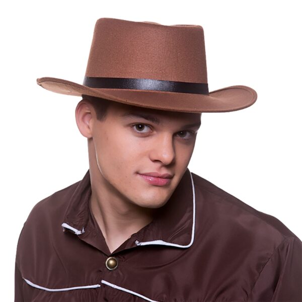 Brun Cowboyhatt - One size