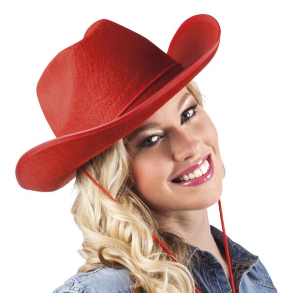 Cowboyhatt Rodeo Röd - One size
