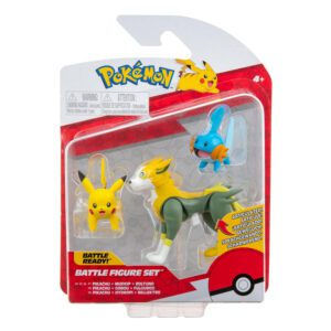 Pokemon Battle Figure Set Pikachu, Mudkip, Boltund