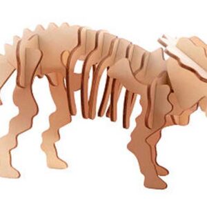 Pussel 3D Dinosaurie Plywood Triceratops