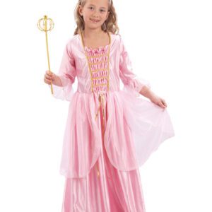 Rosa Prinsessklänning med Krona Barn