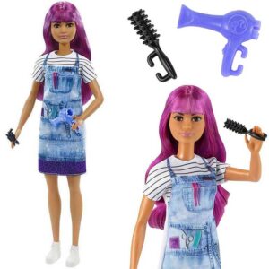 Barbie Salon Stylist Frisör med lila hår GTW36